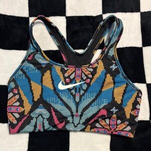 Nike Women's Geometric Sports Bra - Black, Blue, Pink, Gold